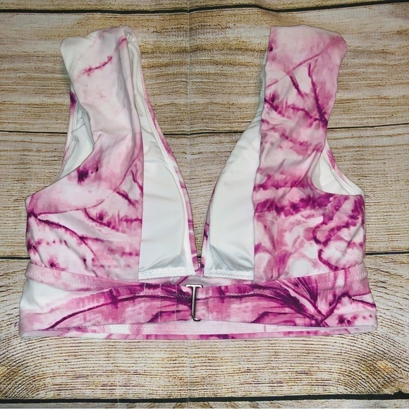 CALIA By Carrie Underwood Wide Strap Tie-dye Pink Long Line Bikini Size XS - Picture 15 of 15